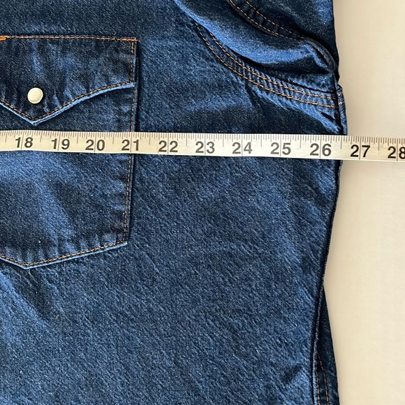 Cowboy Authentic Workwear Mens Blue Denim Shirt Size XXL Button Down Long Sleeve - Picture 13 of 15